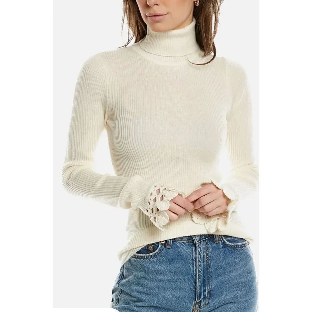 SEA NYโWynter Extrafine Merino Wool Top in White NWT SizeโLarge